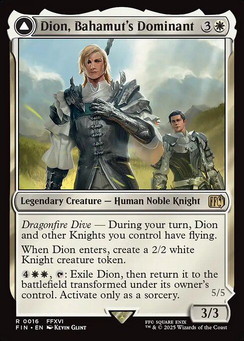 Dion, Bahamut's Dominant // Bahamut, Warden of Light (FIN-16) - FINAL FANTASY
