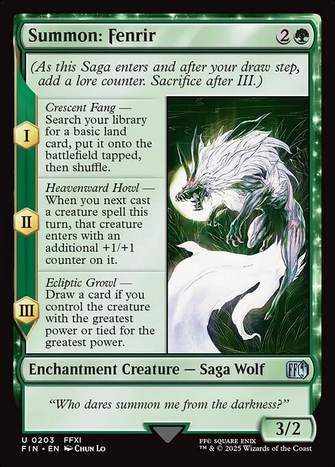 Summon: Fenrir (FIN-203) - FINAL FANTASY