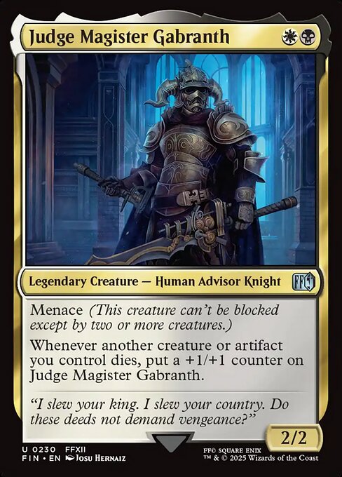 Judge Magister Gabranth (FIN-230) - FINAL FANTASY
