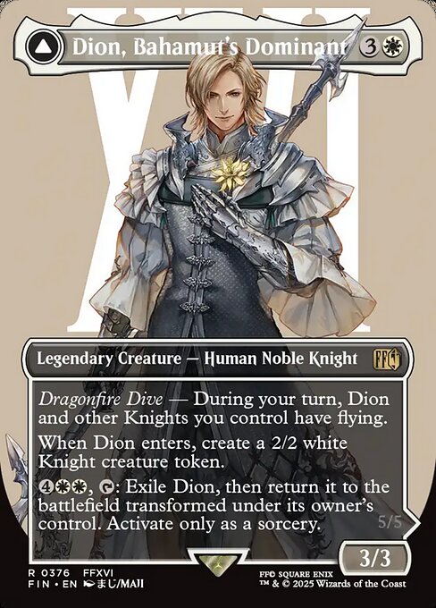 Dion, Bahamut's Dominant // Bahamut, Warden of Light (FIN-376) - FINAL FANTASY