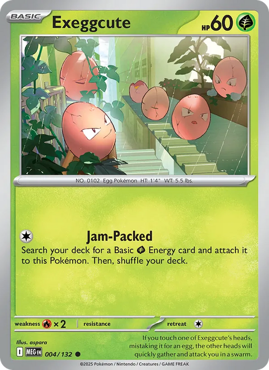 Exeggcute 004/132  - Reverse Holofoil ME01 Mega Evolution - Common