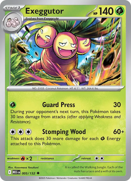 Exeggutor 005/132  - Reverse Holofoil ME01 Mega Evolution - Uncommon