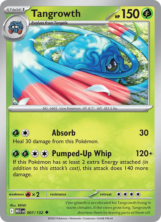 Tangrowth 007/132  - Reverse Holofoil ME01 Mega Evolution - Uncommon