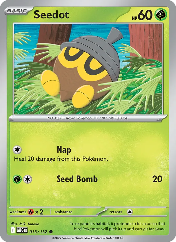 Seedot 013/132  - Reverse Holofoil ME01 Mega Evolution - Common