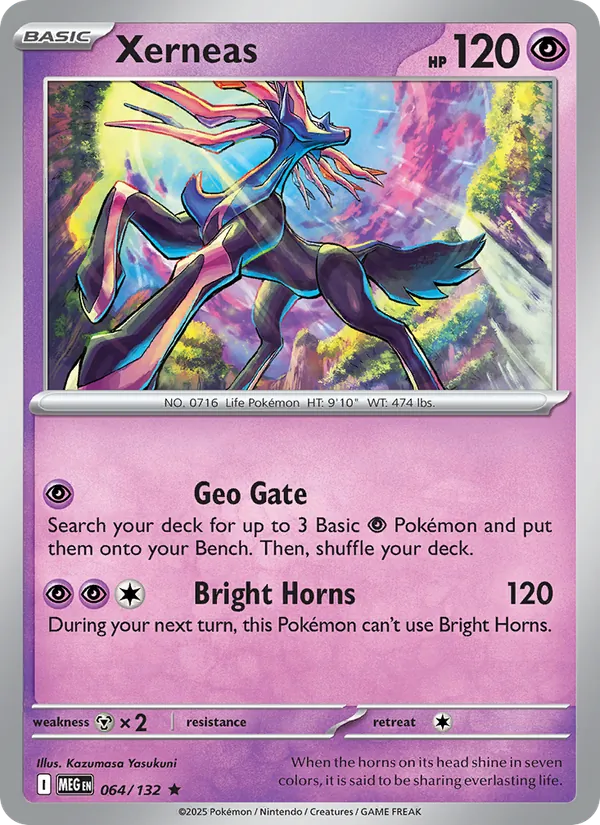 Xerneas 064/132  - Holofoil ME01 Mega Evolution - Rare