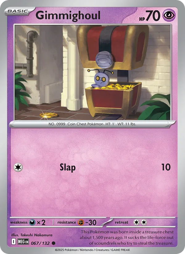 Gimmighoul 067/132  - Reverse Holofoil ME01 Mega Evolution - Common