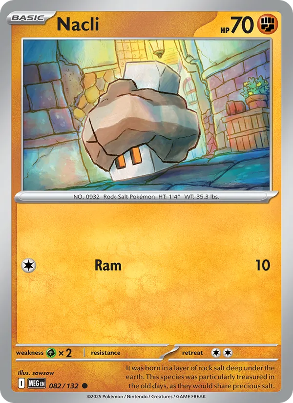 Nacli 082/132  - Reverse Holofoil ME01 Mega Evolution - Common
