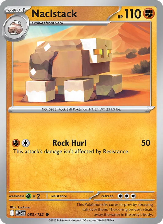 Naclstack 083/132  - Reverse Holofoil ME01 Mega Evolution - Common