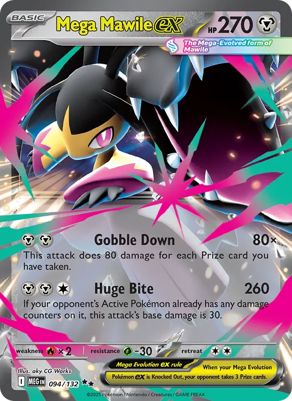 Mega Mawile ex 094/132  - Holofoil ME01 Mega Evolution - Double Rare