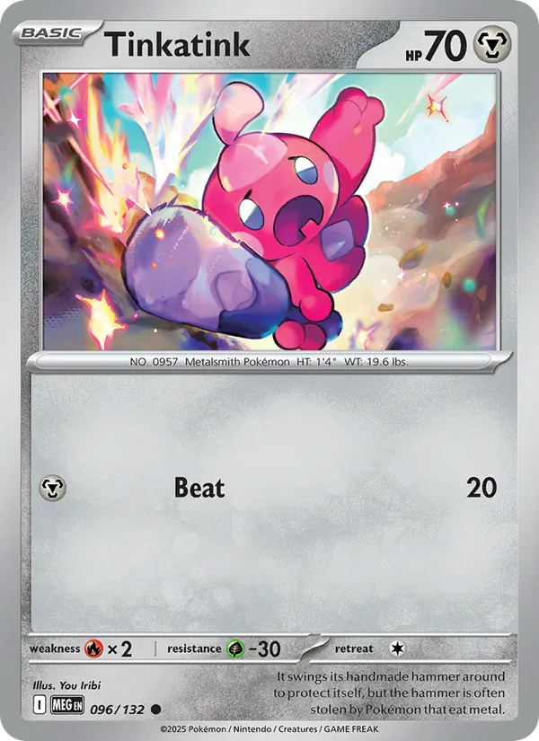 Tinkatink 096/132  - Reverse Holofoil ME01 Mega Evolution - Common