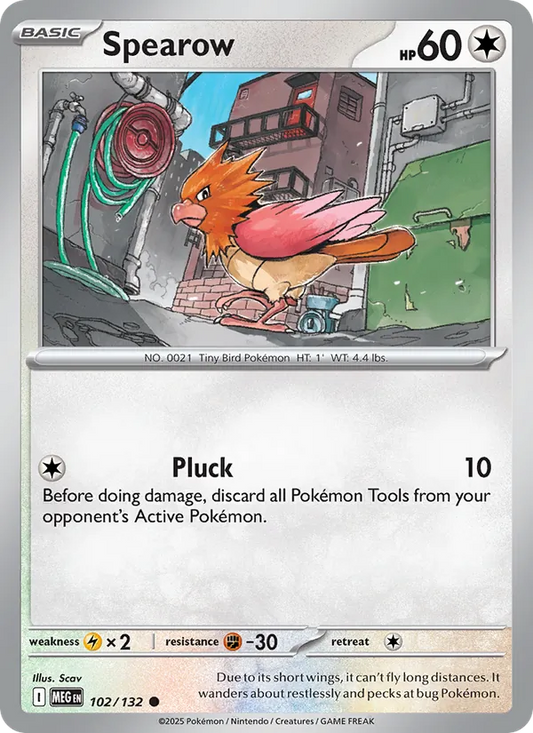 Spearow 102/132  - Reverse Holofoil ME01 Mega Evolution - Common
