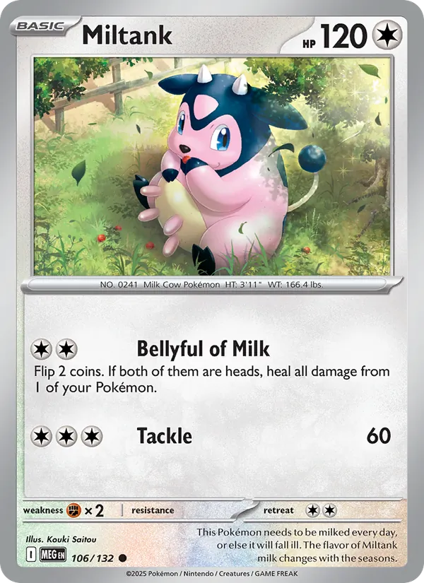 Miltank 106/132  - Reverse Holofoil ME01 Mega Evolution - Common