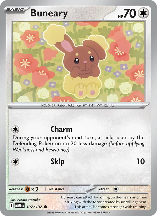 Buneary 107/132  - Reverse Holofoil ME01 Mega Evolution - Common