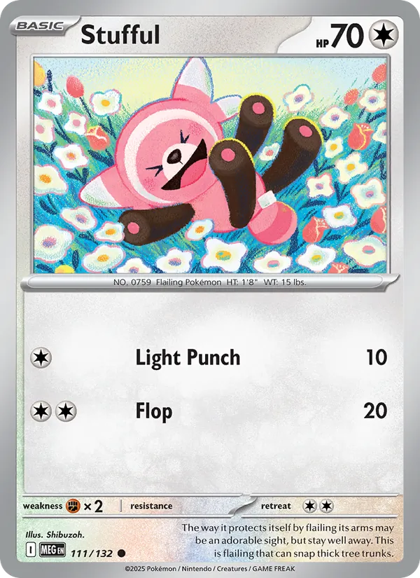 Stufful 111/132  - Reverse Holofoil ME01 Mega Evolution - Common