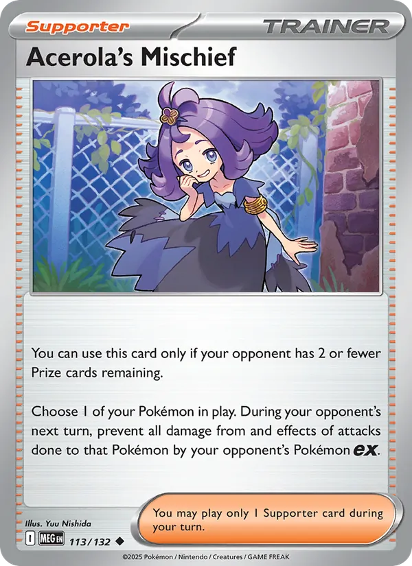 Acerola's Mischief 113/132  - Reverse Holofoil ME01 Mega Evolution - Uncommon