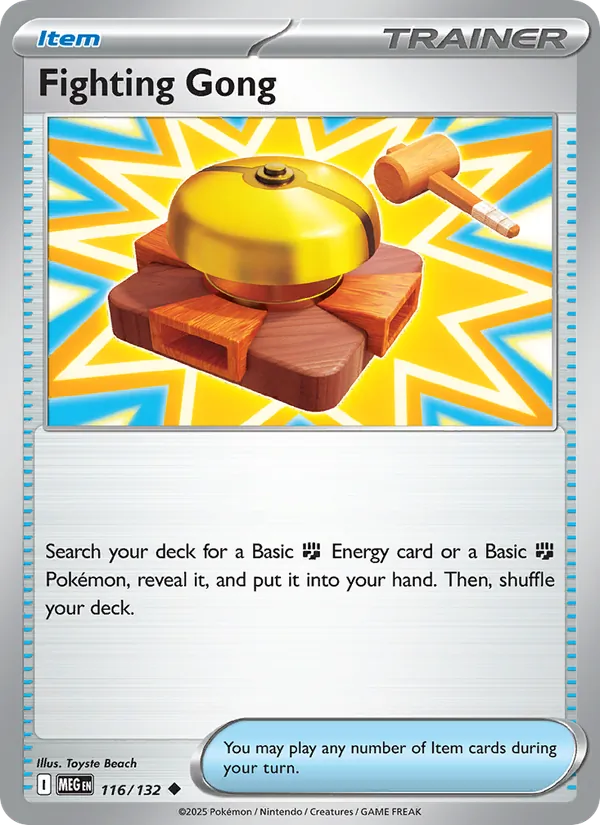 Fighting Gong 116/132  - Reverse Holofoil ME01 Mega Evolution - Uncommon