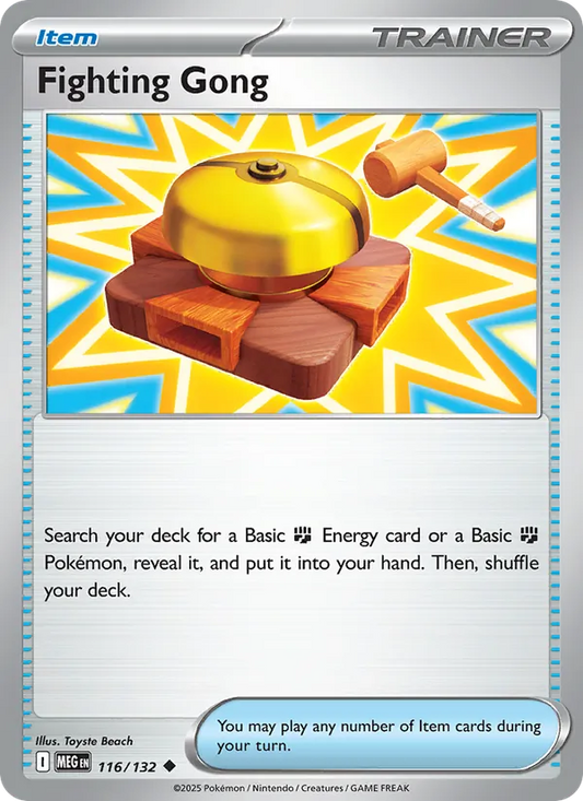 Fighting Gong 116/132  - Reverse Holofoil ME01 Mega Evolution - Uncommon
