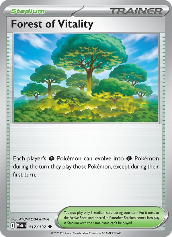 Forest of Vitality 117/132  - Reverse Holofoil ME01 Mega Evolution - Uncommon