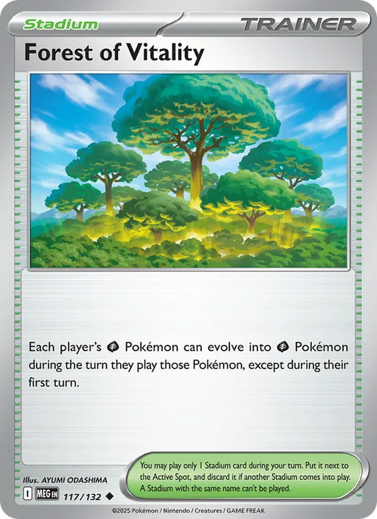 Forest of Vitality 117/132  - Reverse Holofoil ME01 Mega Evolution - Uncommon