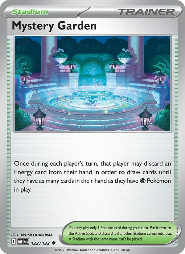 Mystery Garden 122/132  - Reverse Holofoil ME01 Mega Evolution - Uncommon