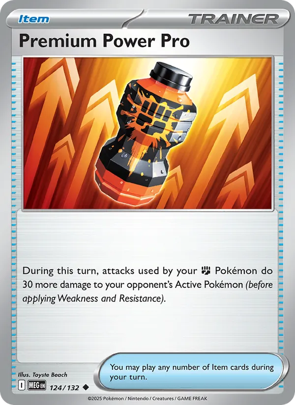 Premium Power Pro 124/132  - Reverse Holofoil ME01 Mega Evolution - Uncommon