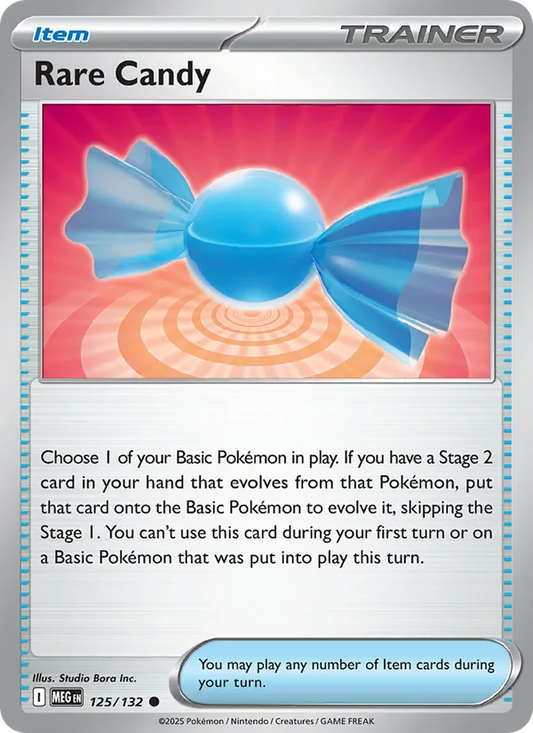 Rare Candy 125/132  - Reverse Holofoil ME01 Mega Evolution - Common