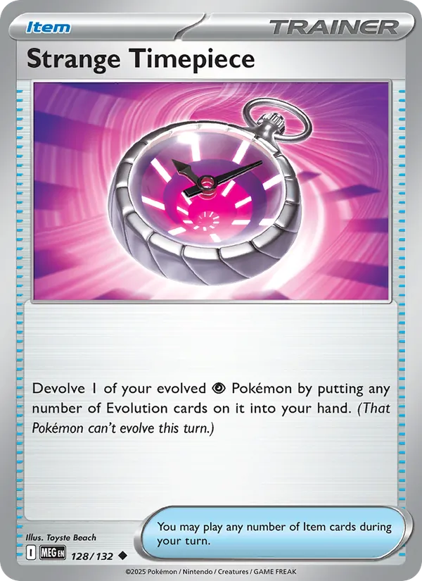 Strange Timepiece 128/132  - Reverse Holofoil ME01 Mega Evolution - Uncommon