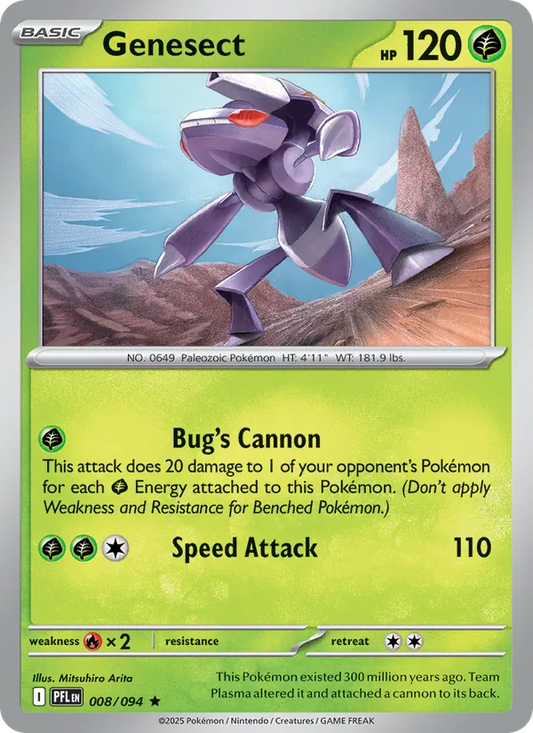 Genesect 008/094  - Holofoil ME02 Phantasmal Flames - Rare