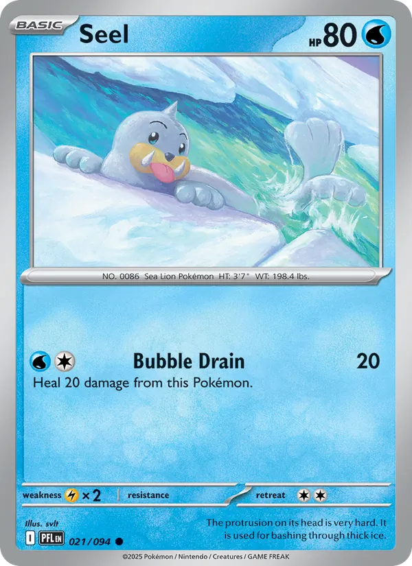 Seel 021/094  - Reverse Holofoil ME02 Phantasmal Flames - Common