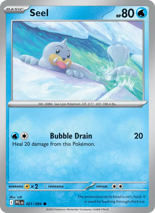 Seel 021/094  - Reverse Holofoil ME02 Phantasmal Flames - Common