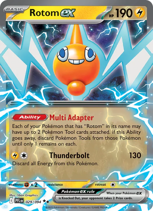 Rotom ex 029/094  - Holofoil ME02 Phantasmal Flames - Double Rare
