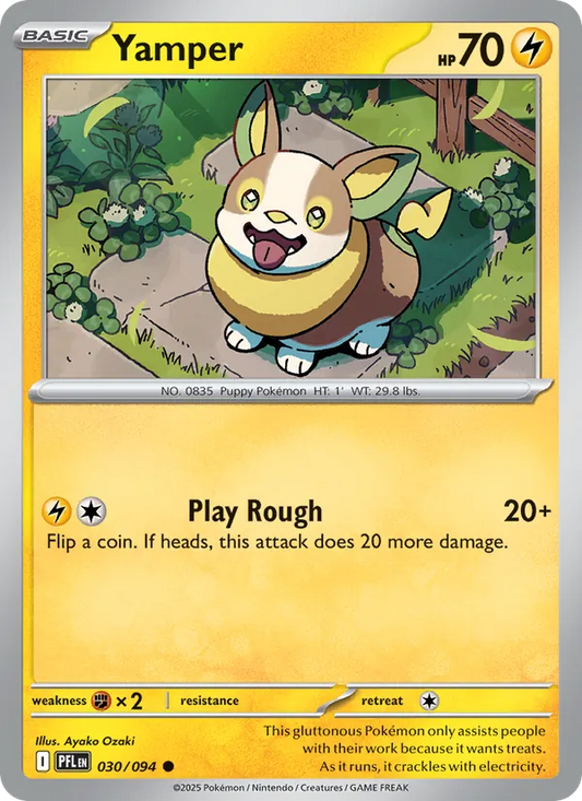 Yamper 030/094  - Reverse Holofoil ME02 Phantasmal Flames - Common