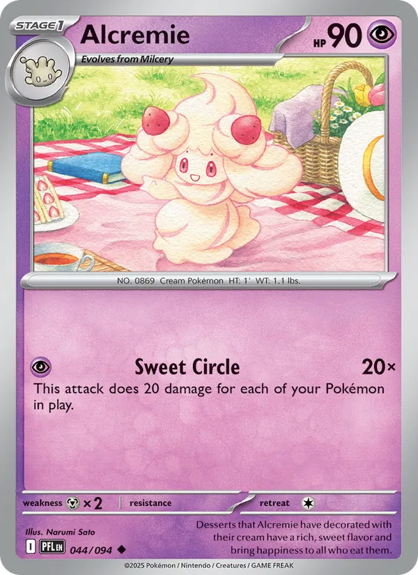 Alcremie 044/094  - Reverse Holofoil ME02 Phantasmal Flames - Uncommon
