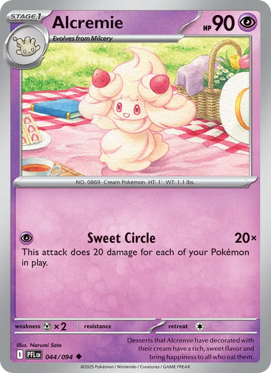 Alcremie 044/094  - Reverse Holofoil ME02 Phantasmal Flames - Uncommon