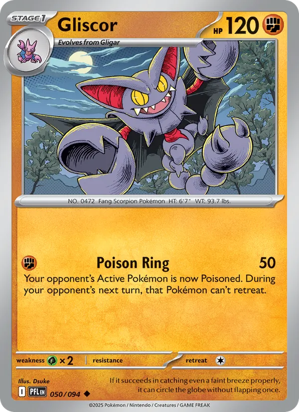 Gliscor 050/094  - Reverse Holofoil ME02 Phantasmal Flames - Uncommon