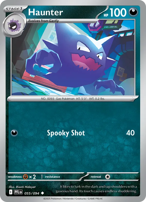 Haunter 055/094  - Reverse Holofoil ME02 Phantasmal Flames - Uncommon