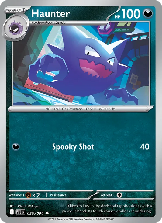 Haunter 055/094  - Reverse Holofoil ME02 Phantasmal Flames - Uncommon