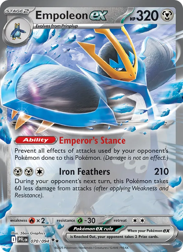 Empoleon ex 070/094  - Holofoil ME02 Phantasmal Flames - Double Rare