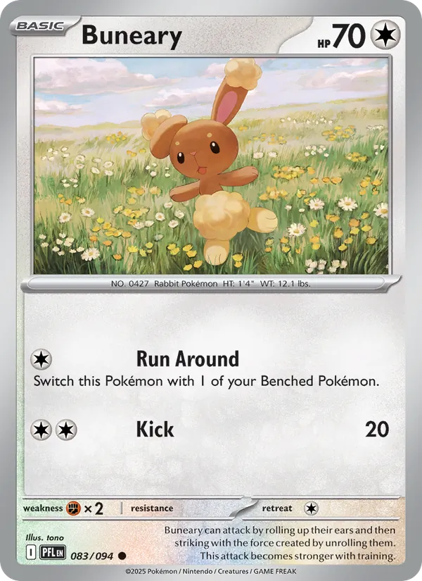 Buneary 083/094  - Reverse Holofoil ME02 Phantasmal Flames - Common
