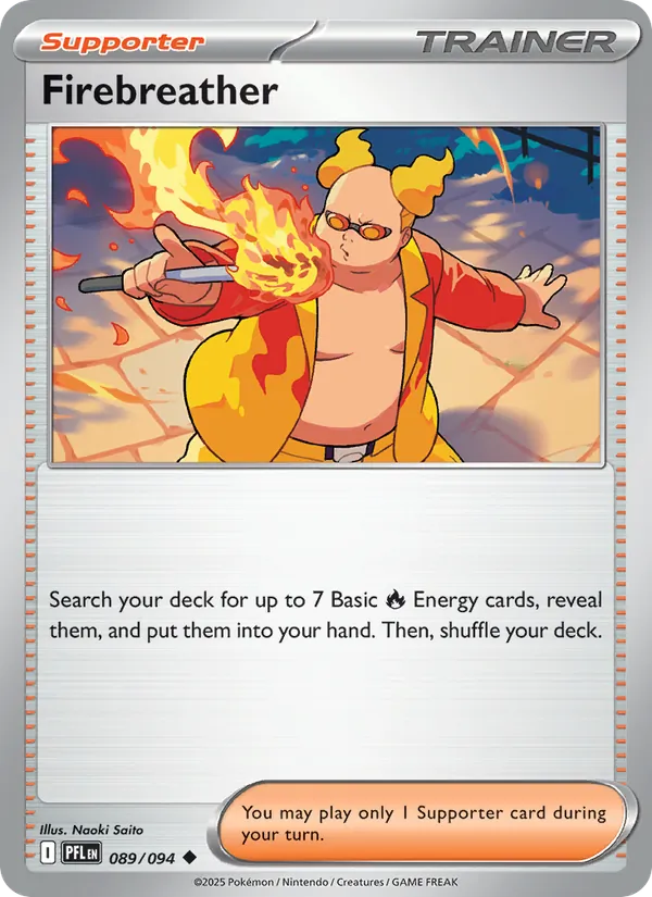 Firebreather 089/094  - Reverse Holofoil ME02 Phantasmal Flames - Uncommon