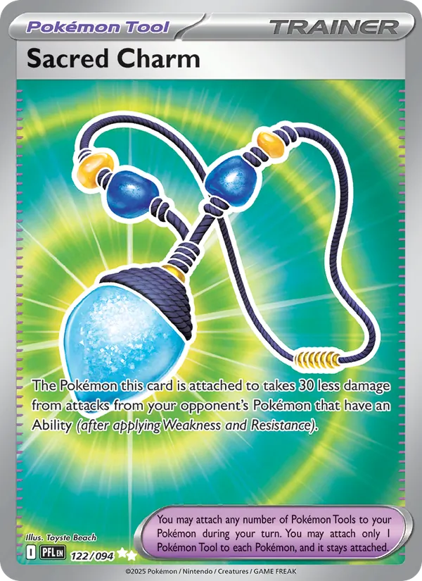 Sacred Charm 122/094  - Holofoil ME02 Phantasmal Flames - Ultra Rare
