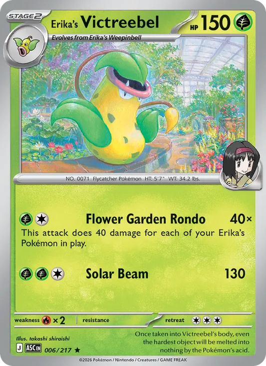 Erika's Victreebel 006/217  - Reverse Holofoil ME Ascended Heroes - Rare