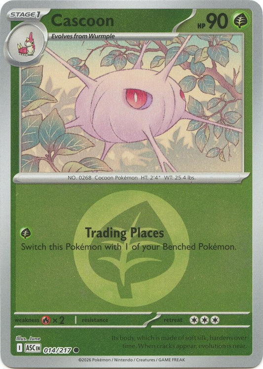 Cascoon (Energy Symbol Pattern) 014/217  - Reverse Holofoil ME Ascended Heroes - Common