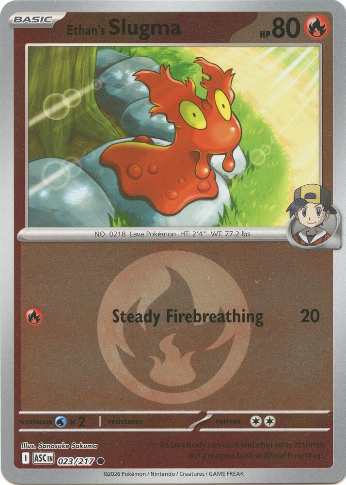 Ethan's Slugma (Energy Symbol Pattern) 023/217  - Reverse Holofoil ME Ascended Heroes - Common