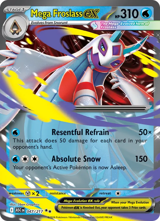 Mega Froslass ex 047/217  - Holofoil ME Ascended Heroes - Double Rare