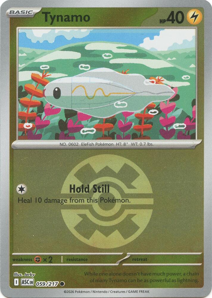 Tynamo (Quick Ball) 059/217  - Reverse Holofoil ME Ascended Heroes - Common