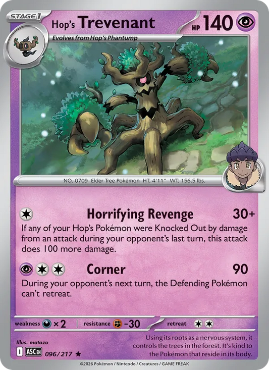 Hop's Trevenant 096/217  - Holofoil ME Ascended Heroes - Rare