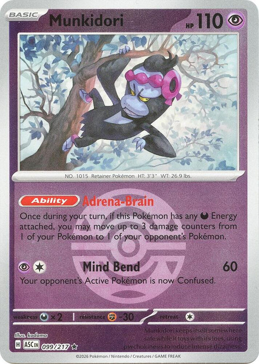 Munkidori (Dusk Ball) 099/217  - Reverse Holofoil ME Ascended Heroes - Rare