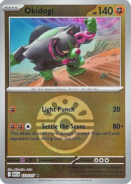 Okidogi (Friend Ball) 122/217  - Reverse Holofoil ME Ascended Heroes - Rare