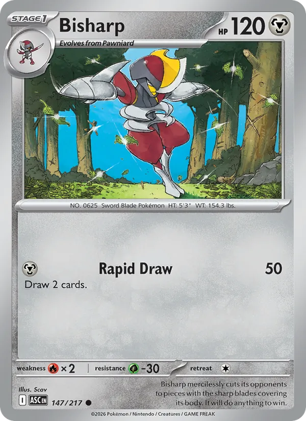 Bisharp 147/217  - Reverse Holofoil ME Ascended Heroes - Common